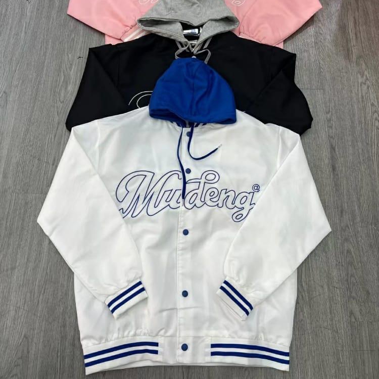 Mock Two-Piece Lettering Baseball Jacket