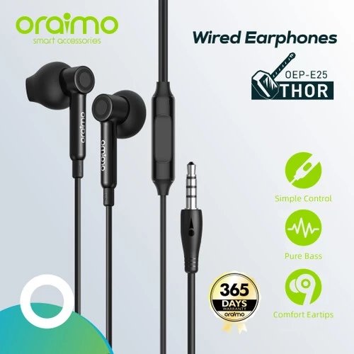 Oraimo Earphone Thor OEP-E25 -Black