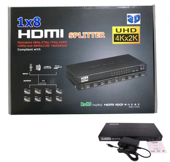 HDMI Splitter 1 in 8 out Support 4K 2K 3D