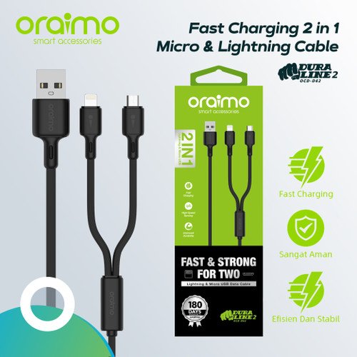 Oraimo 2 in 1 Data Cable – OCD E62