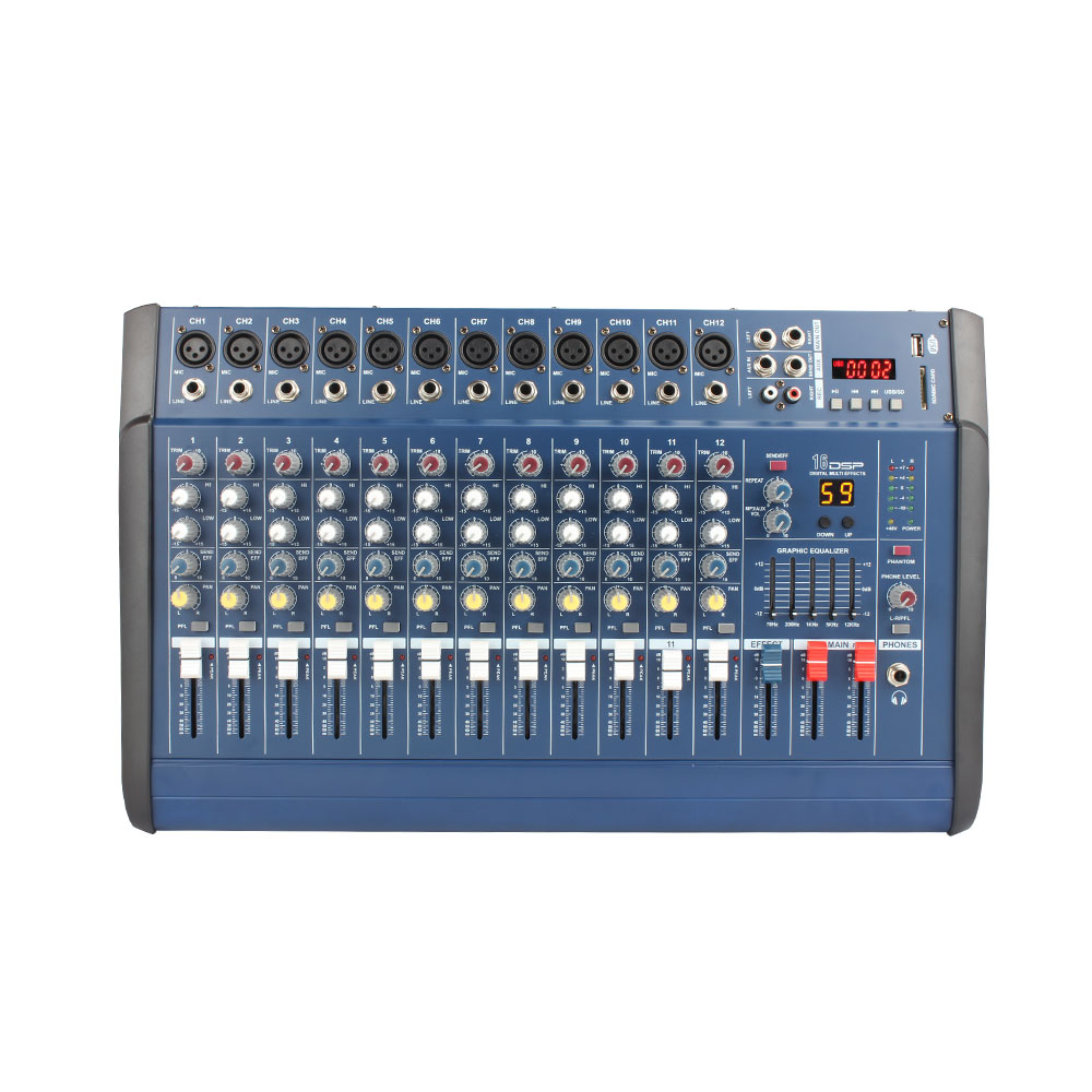 12 Channel Power Audio Mixer Factory 1202D