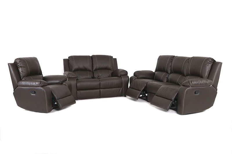 Calgan | Lyla | 6 Piece 3,2,1 - 3 Action Recliner Lounge Suite | PU Leather