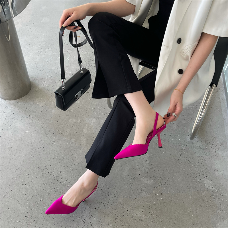 Stiletto Heeled Slingback Pumps