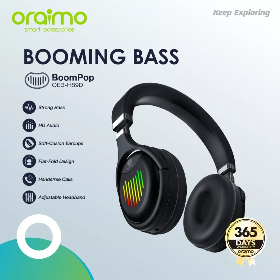 Oraimo BoomPop Wireless Bluetooth Headphone Booming Bass OEB-H89D