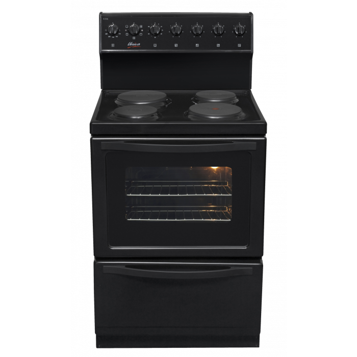 Univa 4 Plate Stove, Black U116B