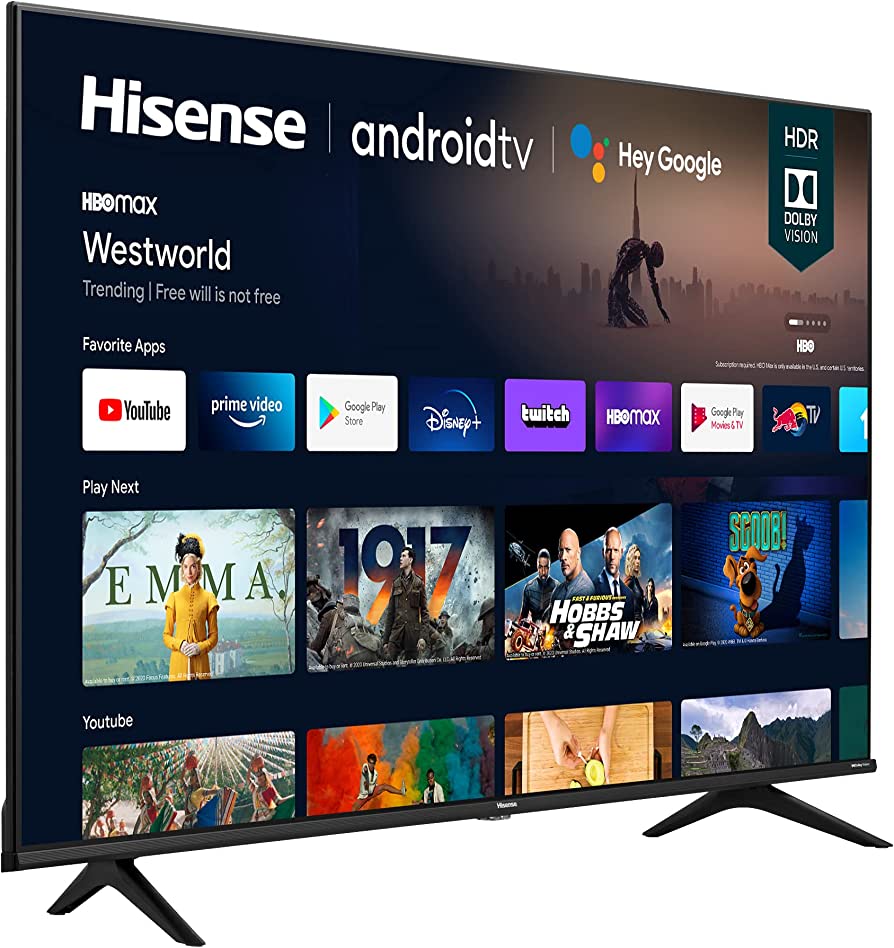 Hisense 50A6G 50-Inch 4K Ultra HD Android Smart TV with Alexa Compatibility