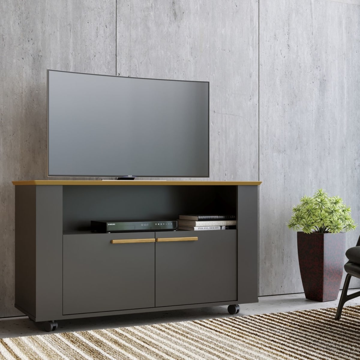 Rack Tv 42" Fenice Cinnamon Black