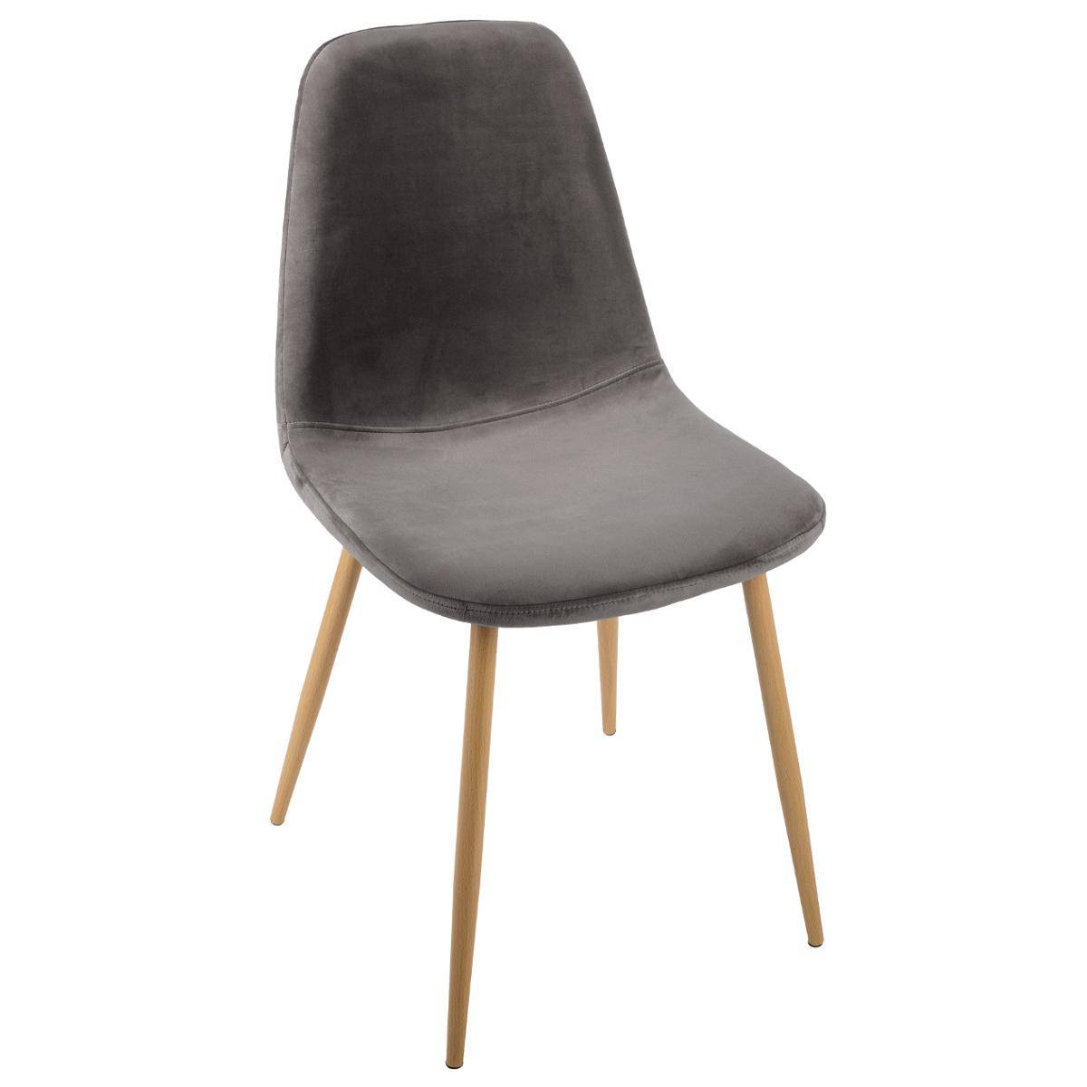 Roka" grey velvet dining chair xs-2441