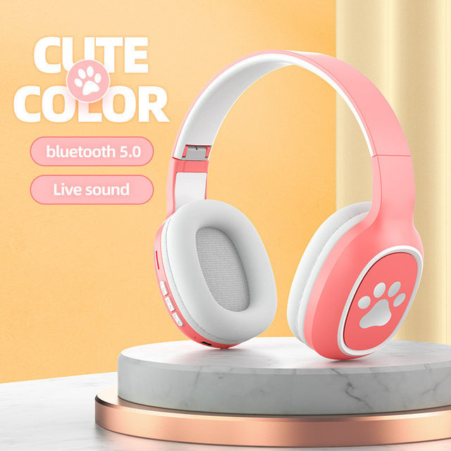 Colorful Cute Bluetooth Headphones SYM-003 Hifi Gaming Wireless Earphones Earpho