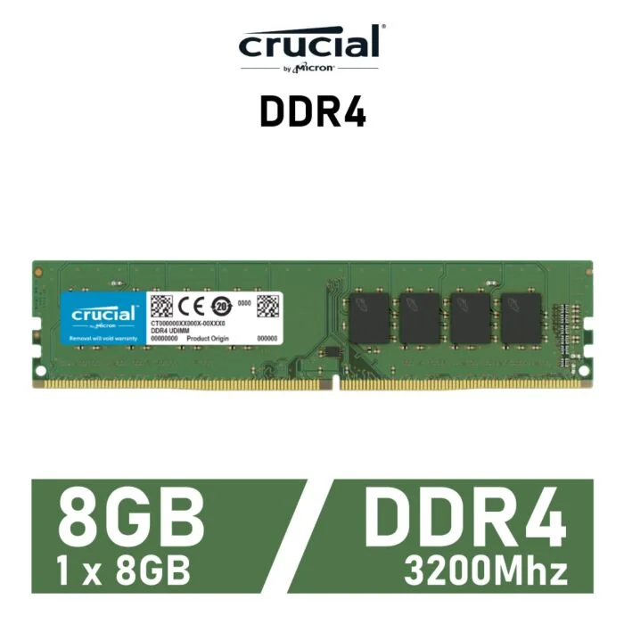 CRUCIAL 8GB DDR4 3200 DESKTOP RAM